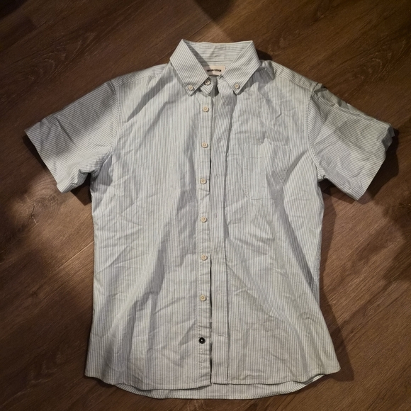 Taylor Stitch Other - Taylor Stitch Green and White Striped Casual Shirt 40